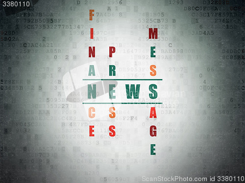 Image of News concept: word News in solving Crossword Puzzle