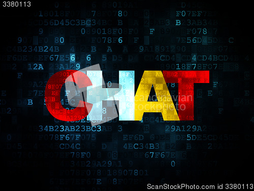 Image of Web design concept: Chat on Digital background