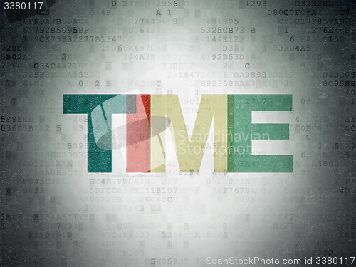 Image of Timeline concept: Time on Digital Paper background