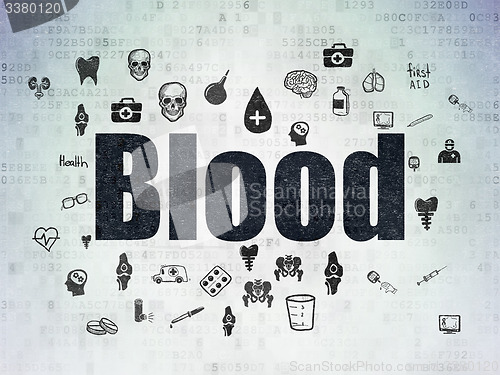 Image of Healthcare concept: Blood on Digital Paper background