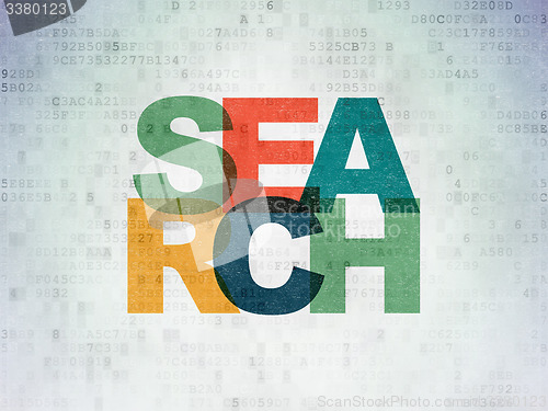 Image of Web design concept: Search on Digital Paper background