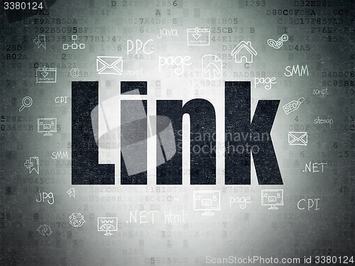 Image of Web development concept: Link on Digital Paper background