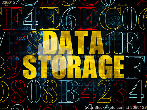 Image of Data concept: Data Storage on Digital background