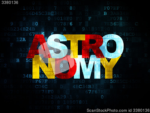 Image of Education concept: Astronomy on Digital background