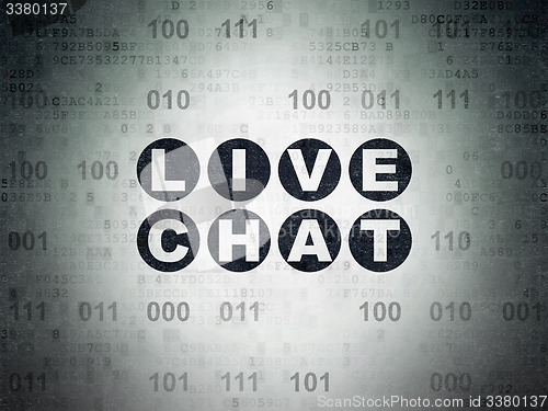 Image of Web design concept: Live Chat on Digital Paper background