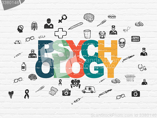 Image of Health concept: Psychology on wall background