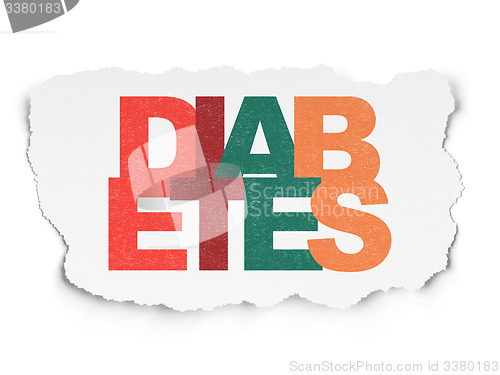 Image of Health concept: Diabetes on Torn Paper background