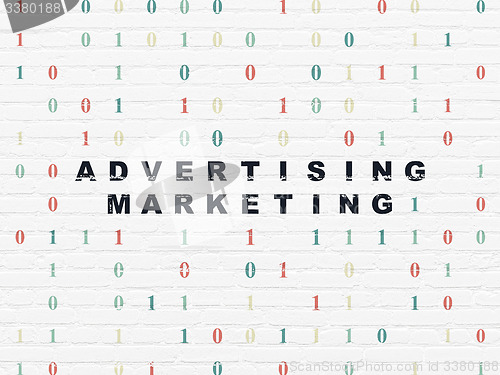 Image of Business concept: Advertising Marketing on wall background