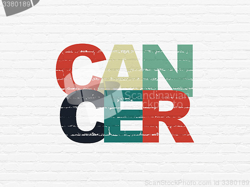 Image of Medicine concept: Cancer on wall background