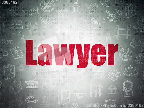 Image of Law concept: Lawyer on Digital Paper background