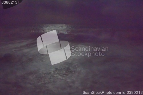 Image of night and dark and a storm at sea