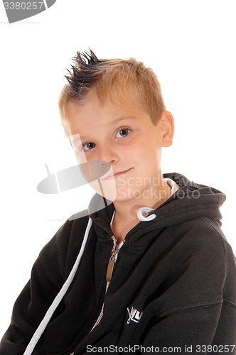 Image of Handsome young boy with spiked hair.