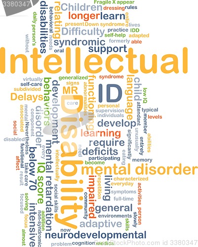 Image of Intellectual disability ID background concept