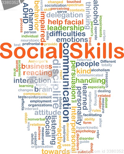 Image of Social skills background concept