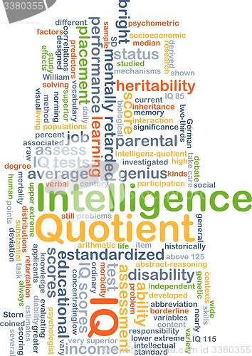 Image of Intelligence quotient IQ background concept