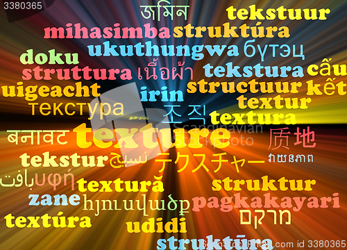Image of Texture multilanguage wordcloud background concept glowing