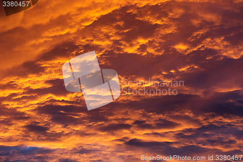 Image of Sunset with clouds.