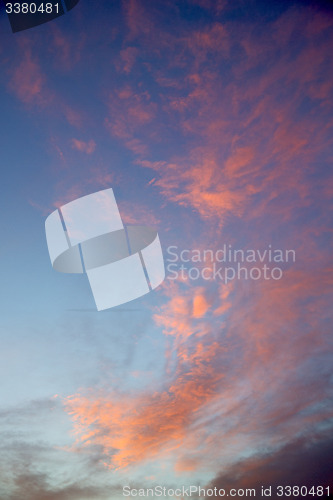 Image of light  the sunrise in  colored sky white soft  