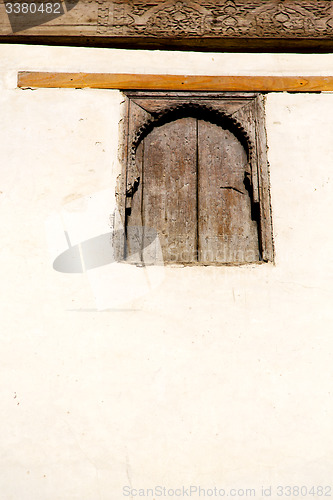 Image of  window in morocco africa  construction wal brick historical