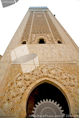 Image of  muslim in  mosque  morocco  africa  minaret   religion and  