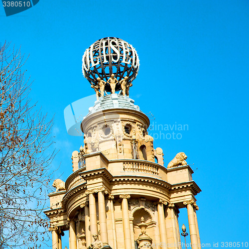 Image of exterior old architecture in england london europe wall and hist