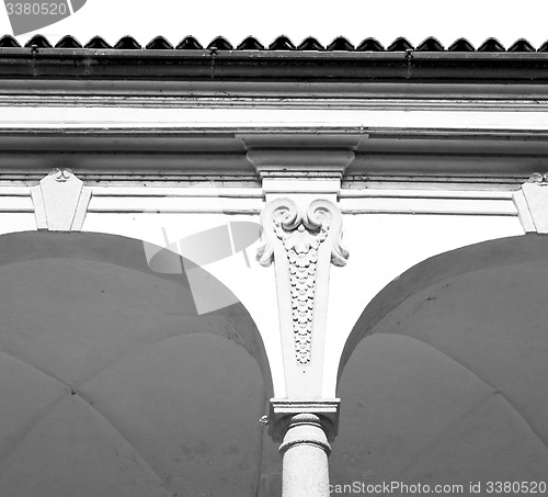 Image of abstract old column in the  country  of europe italy and marble 