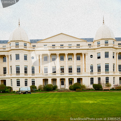 Image of old architecture in england london europe wall and history