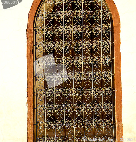 Image of  window in morocco africa and old construction wal brick histori