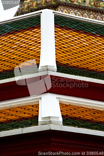 Image of bangkok in the temple  thailand abstract cross     asia sky and 