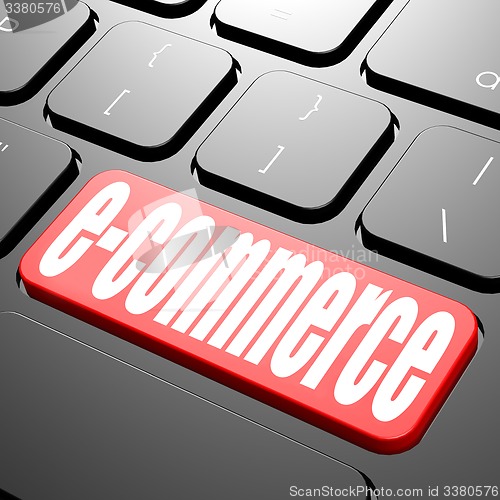 Image of Keyboard with e-commerce text