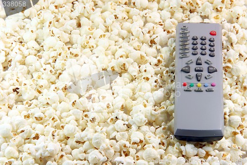Image of popcorn dvd disc and remote