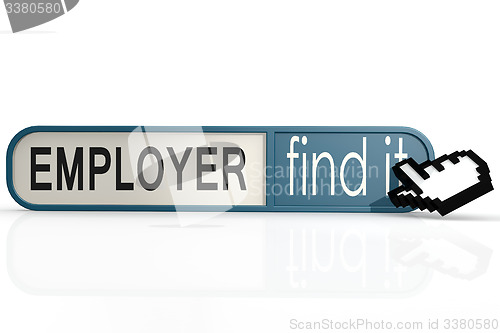 Image of Employer word on the blue find it banner