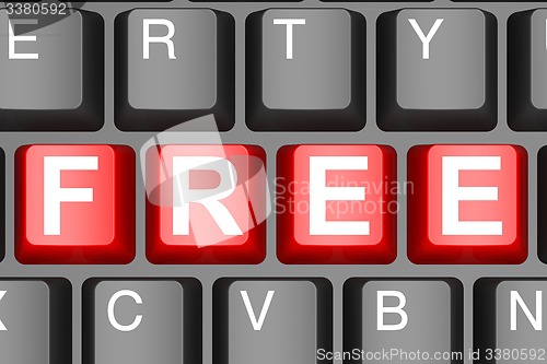 Image of Free button on modern computer keyboard