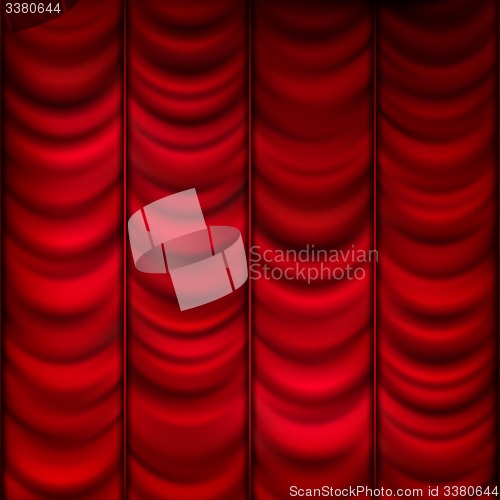 Image of Red curtain background template. EPS 10