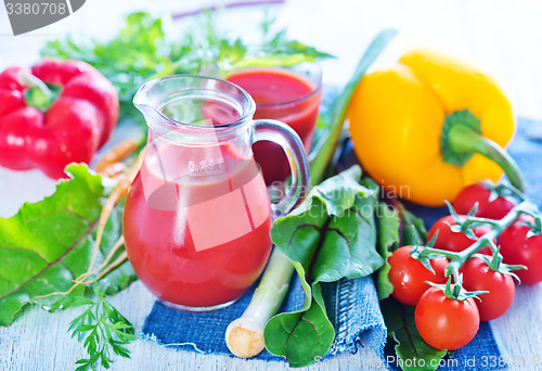 Image of fresh vegetable juice