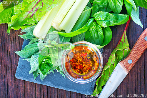 Image of fresh grasses and vegetables