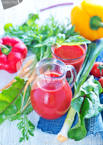 Image of fresh vegetable juice