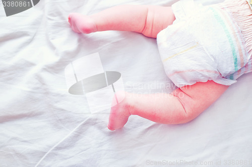 Image of feets of newborn baby