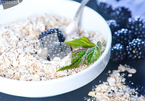 Image of oat flakes and blackberry