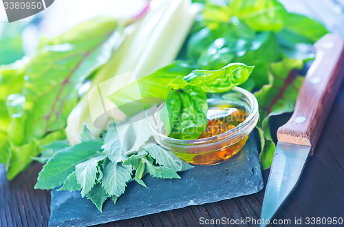 Image of fresh grasses and vegetables