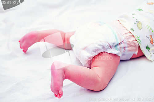 Image of feets of newborn baby