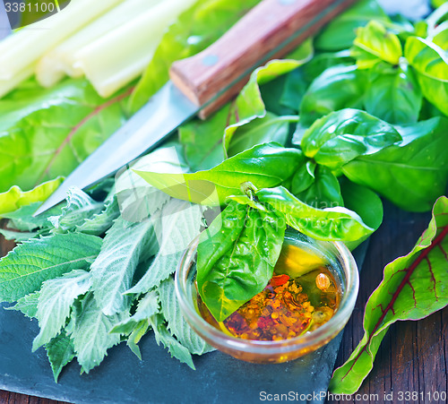 Image of fresh grasses and vegetables