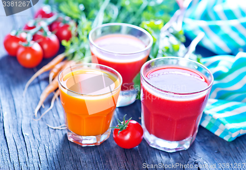 Image of fresh vegetable juice