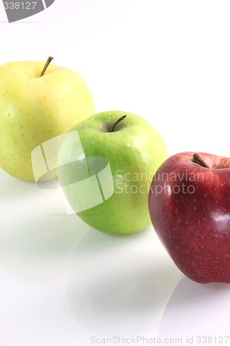 Image of three apples detail