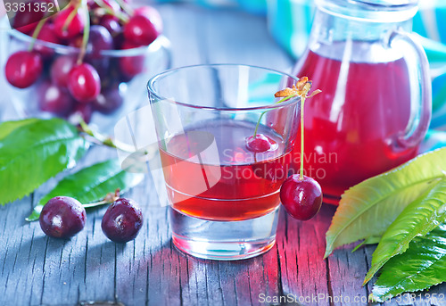 Image of cherry juice and berries