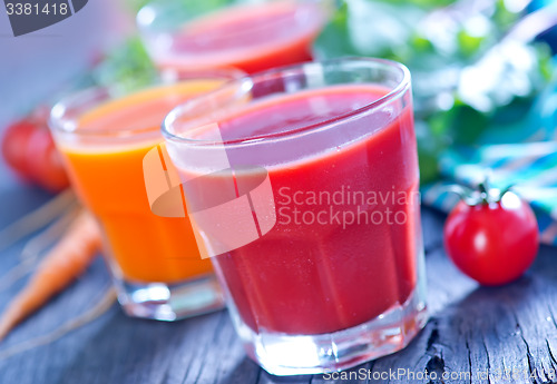 Image of fresh vegetable juice