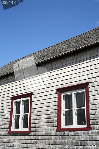 Image of Windows of an old rustic house