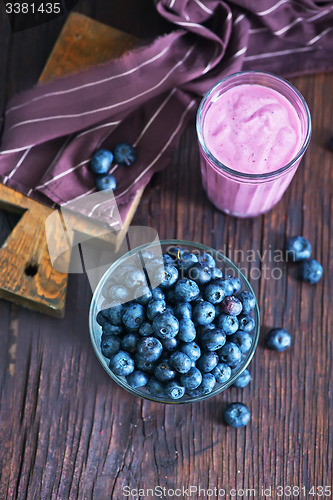 Image of yogurt with blueberry