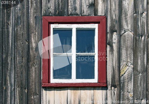 Image of Window of a wooden rustic house