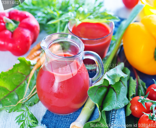 Image of fresh vegetable juice